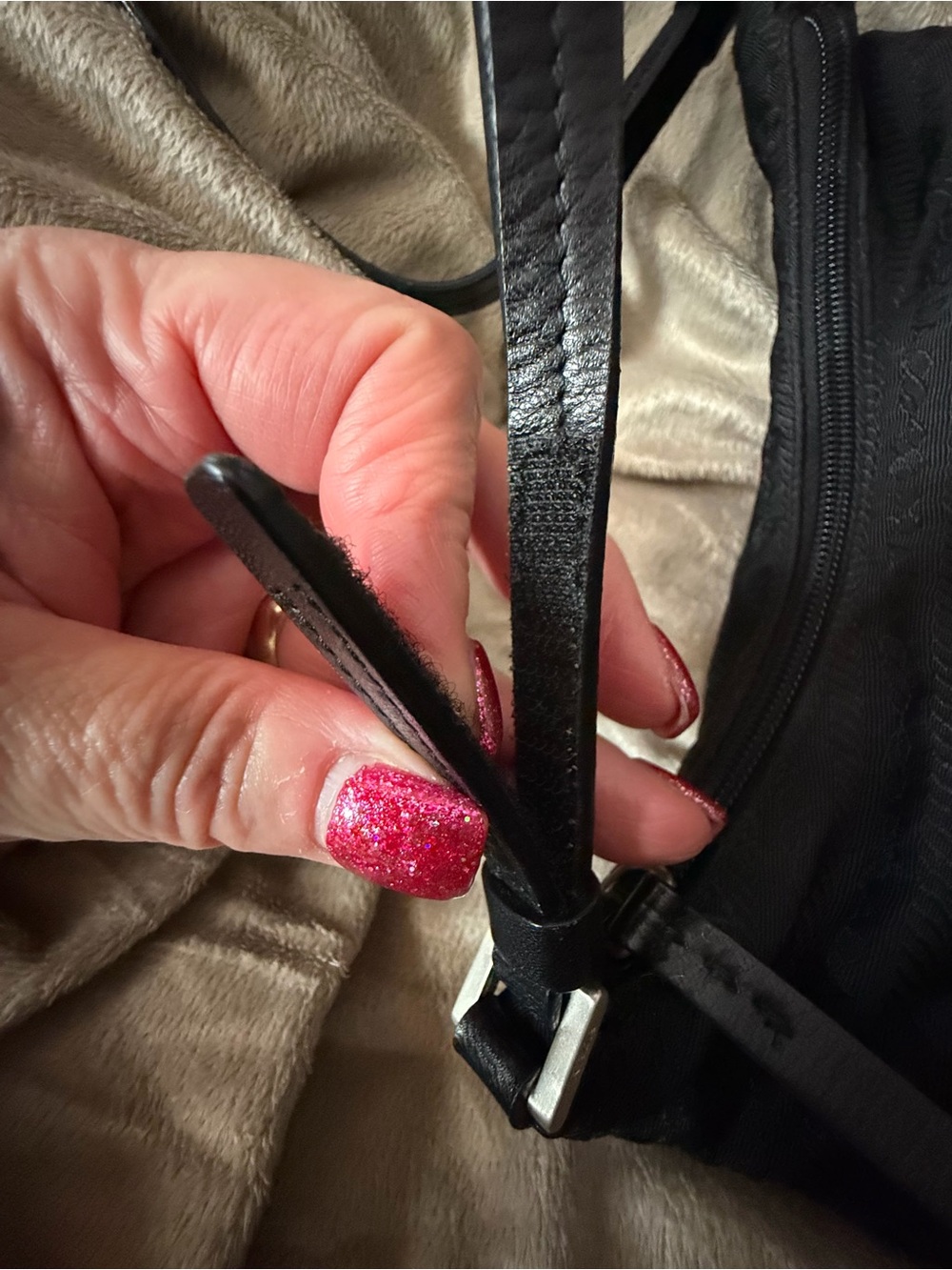 PRADA Tessuto Nylon Pochette, in Signature Logo Design & Matte Silver Hardware - Picture 5 of 14